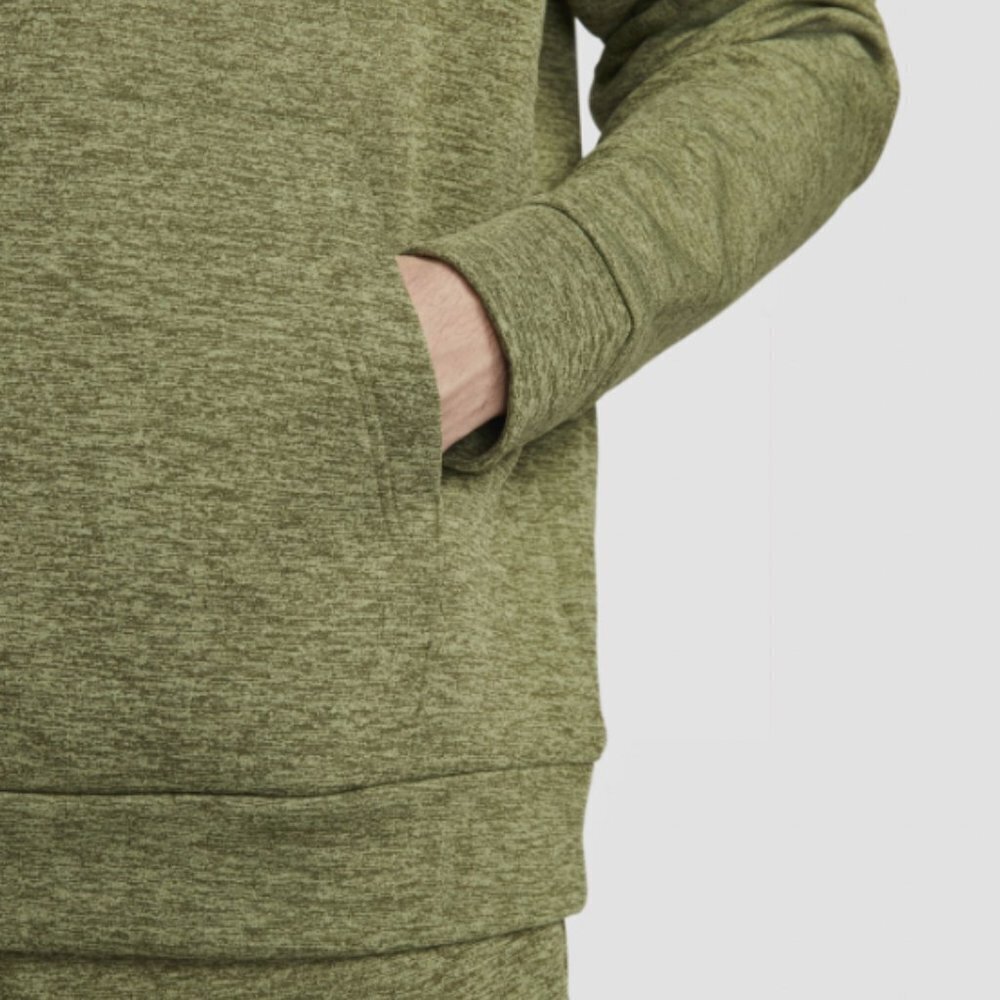 Nike Olive Therma-FIT Men's Fitness Crewneck Pullover Sweatshirt Size Large - Picture 3 of 11